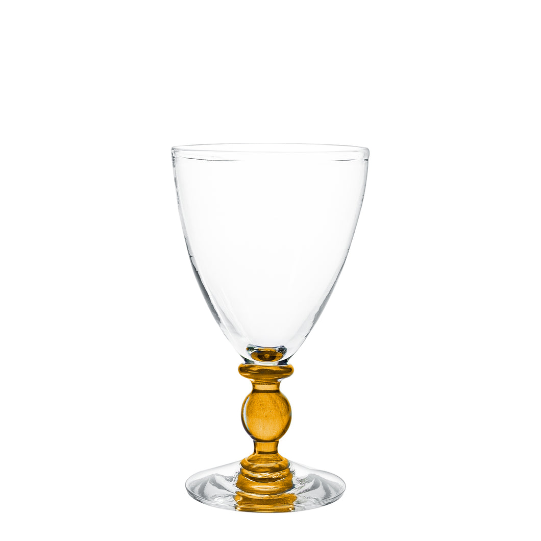Balu white wine glass, golden