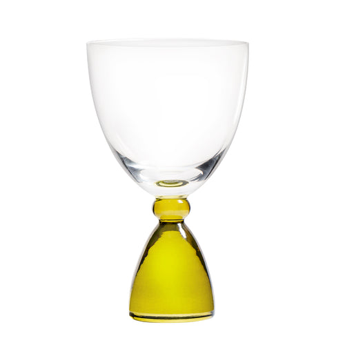 DotCom red wine glass, yellow