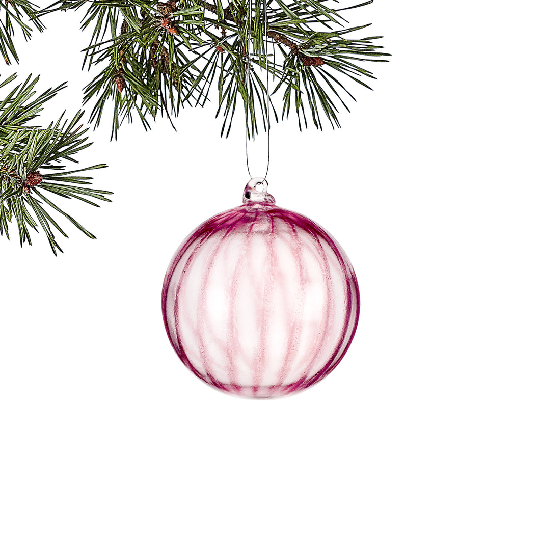 Velvet Christmas bauble, pink