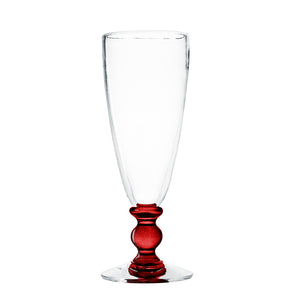 Mundblæst Balu champagneglas, rød - designet af Pernille Bülow