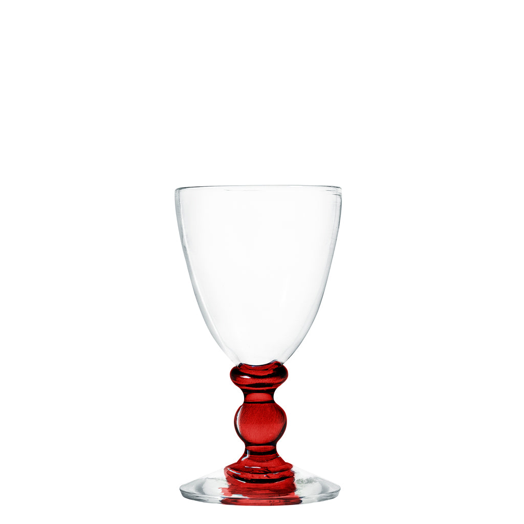 Mundblæst Balu portvinsglas, rød - designet af Pernille Bülow
