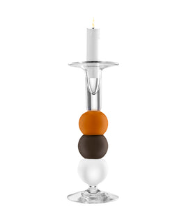 Bubble candlestick Triple, orange/brown