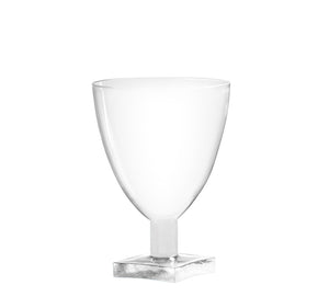 Chess port wine glass, clear foot