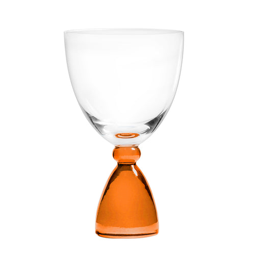 Mundblæst DotCom vinglas, orange - designet af Pernille Bülow
