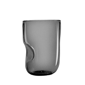 Mundblæst fingerglas, grå - design og håndlavet af Pernille Bülow