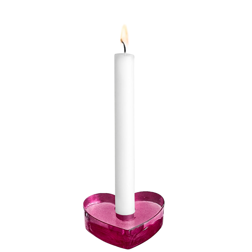 Heart candlestick, rose