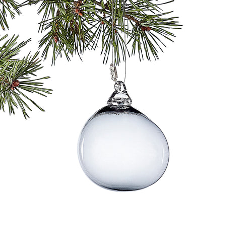 Håndlavet SKY juleophæng, grå - julepynt i glas fra Pernille Bülow