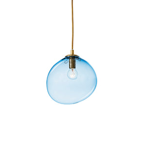 Mundblæst SKY glaslampe large, blå - designet af Pernille Bülow