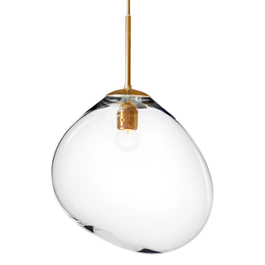 Mundblæst SKY glaslampe, klar guld, mega - designet af Pernille Bülow