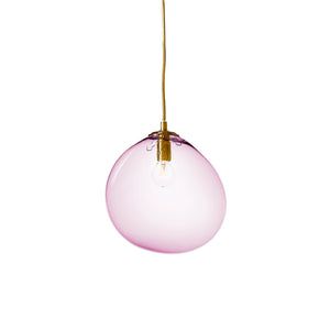 Mundblæst SKY glaslampe, pink - designet af Pernille Bülow