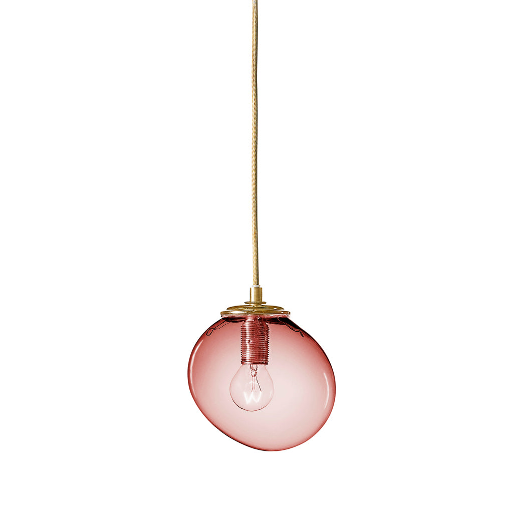Mouth-blown SKY glass lamp, ruby - designed Pernille – Pernille Bülow A/S