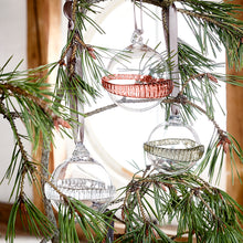 Waves Christmas ornament, clear