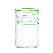 Mundblæst juiceglas, grøn - håndlavet og designet af Pernille Bülow