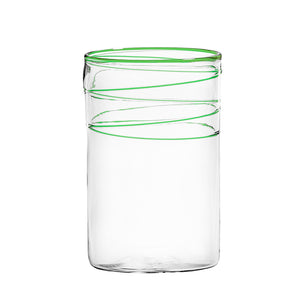 Mundblæst juiceglas, grøn - håndlavet og designet af Pernille Bülow