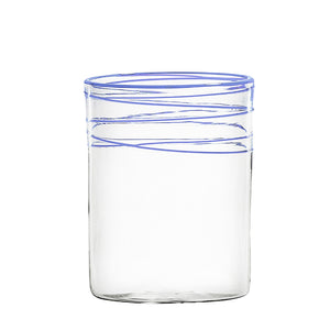 Mundblæst mælkeglas lys lilla, håndlavet og designet af Pernille Bülow