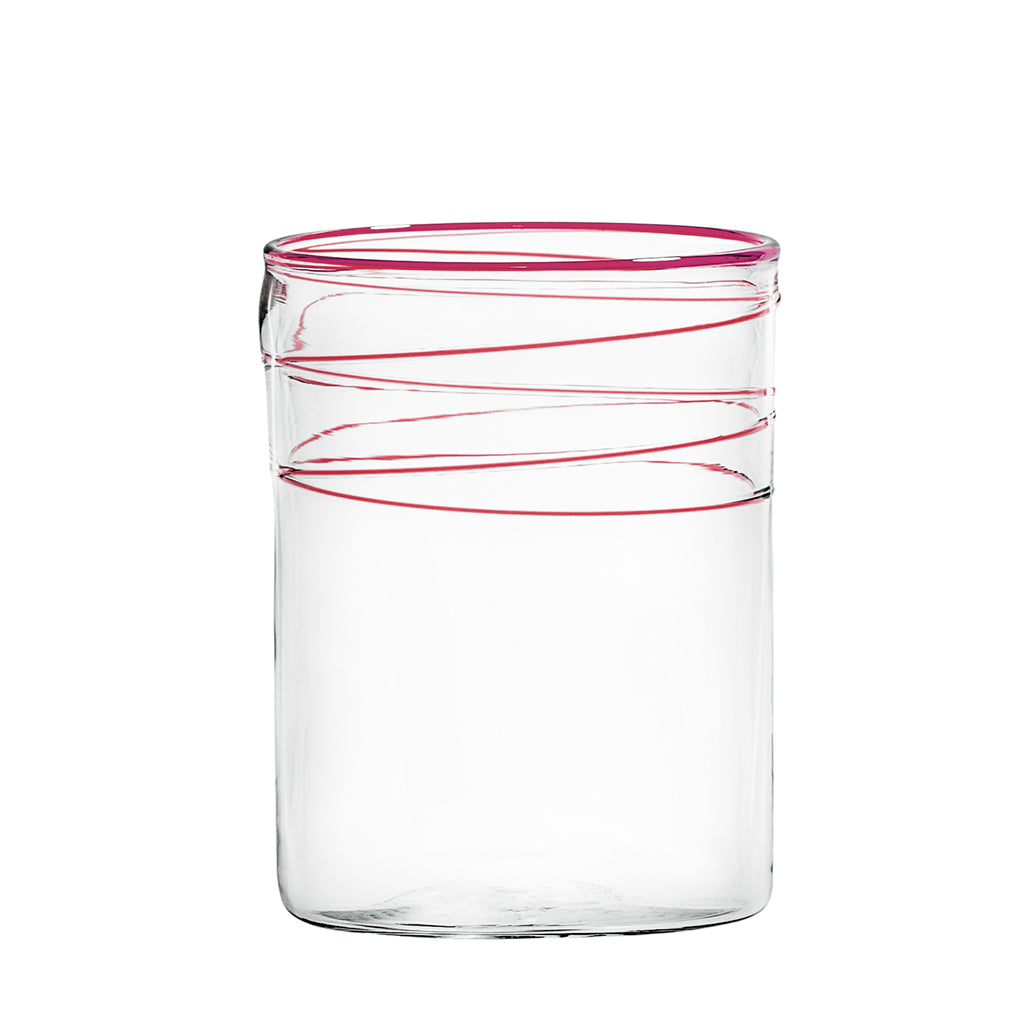 Mundblæst mælkeglas, pink - håndlavet og designet af Pernille Bülow